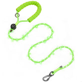 PetBonus 5ft LED leash in green with padded handle for safer night walks.