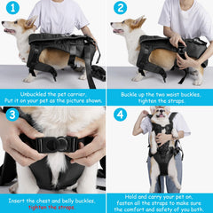 PetBonus Pet Front Dog Carrier Backpack two-way wear for front or back use