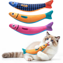 PetBusy interactive cat toy catnip-silvervine fish shape prompts active play