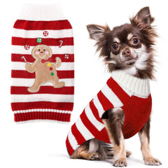 PETCARE Christmas dog sweater with red stripe and bear design for festive photos.