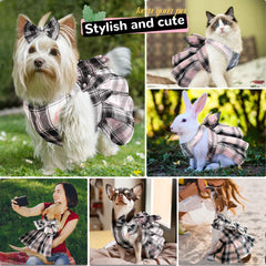 Petcare small dog harness-leash set highlighted by pearl accents for comfortable daily outings.