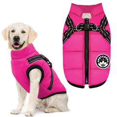 PetCare Winter Coat with Harness Built In—easy on/off design.