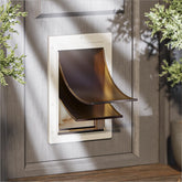 PETCOMING Never Rust Dog Door frame shows durable frame for outdoor use