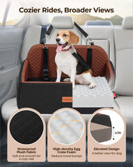 Petcozife dog car seat large washable cover shows easy cleaning after adventures.