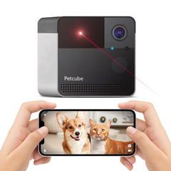 Petcube Play 2 camera live view enables remote checks with crisp 1080p video.