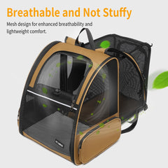 Petdiwoo dog backpack bottom support for pet stability.