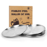 Petdream tazones acero inoxidable 4-pack: conjunto resistente para comida y agua diaria.