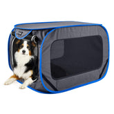 PetEase large pop up kennel front view for quick travel setup.