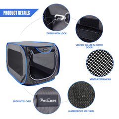 PetEase large pop up kennel grass pegs illustrate outdoor stability.