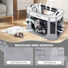 PetEase Portable 2-in-1 dog crate playpen litter box area keeps hygiene tidy and separate