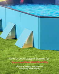 Peteast dog pool includes hose connector for garden or sewer drainage.