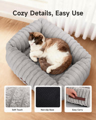 PETEMPO non-slip bottom keeps the bed steady on indoor floors