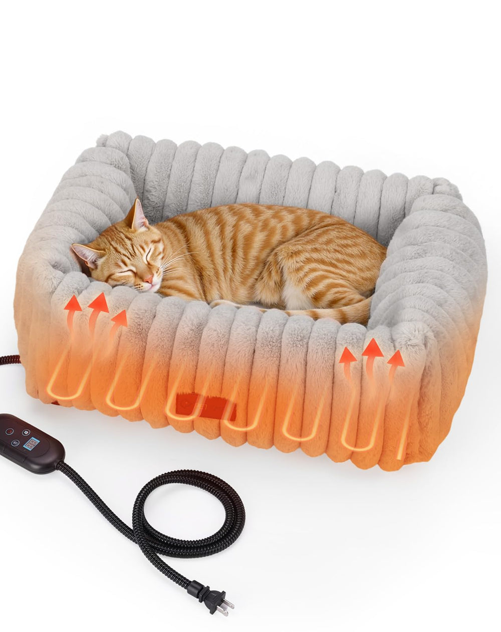 PETEMPO heated cat bed removable cover for easy cleaning and lasting warmth