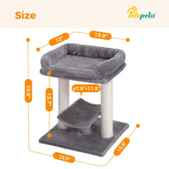 PETEPELA plush top perch bed provides comfortable resting spot with rising rims.
