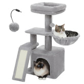PETEPELA small cat tree overall view showing compact, stylish indoor play space