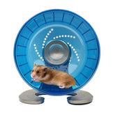 Petest hamster wheel 6-7-inch blue side view for smooth, quiet exercise