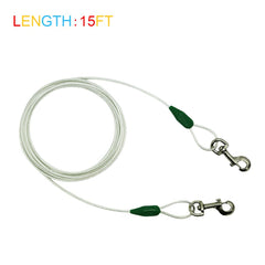 Petest steel cable with swivel clips for durable, tangle-free leads.