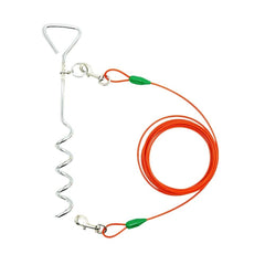 Petest 15ft tie-out cable extends space for dogs securely