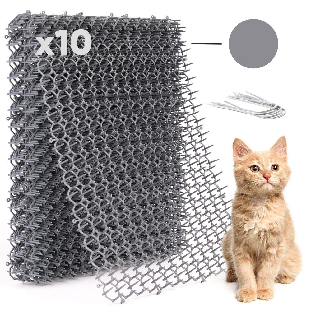 Petfolio cat scat mat 16x13 inches with 1-inch spikes deters cats indoors.