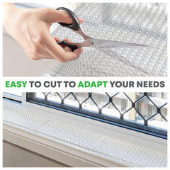 Petfolio scat mat indoor-use image highlights counters and shelves protection.
