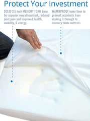 PetFusion BetterLounge waterproof memory foam liner protects the core.