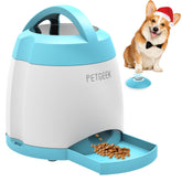 PETGEEK Automatic Dog Treat Dispenser front view for interactive feeding and brain games
