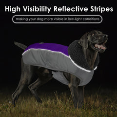 Petglad dog coat with thick fleece lining for added warmth
