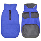 Petglad dog winter coat with leash hole keeps your pet warm and dry on winter walks.