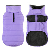 Petglad dog winter coat waterproof with leash hole, front view for chilly walks.