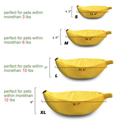 Petgrow banana cat bed semi open lid creates a secluded den perfect for cat naps