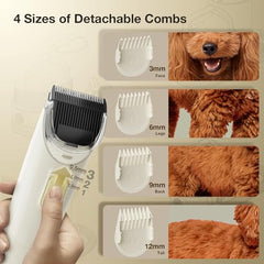 PETGUGU M1 Pro Cream deshedding comb targets loose fur during grooming