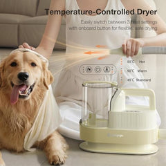 PETGUGU M1 Pro Cream dog grooming kit hair dryer delivering quick drying