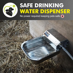 PETHIND built-in valve dog waterer provides automatic refill for steady water supply.