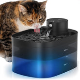 Petilog battery-operated cat water fountain 84oz delivers convenient hydration for indoor cats.