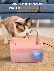 Petilog cat fountain 84oz capacity reduces refills for multiple cats