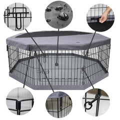 PETIME Dog Playpen bottom pad protects paws and floors.