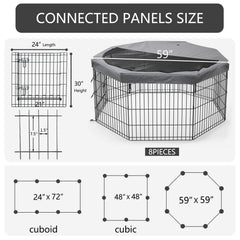 PETIME foldable dog pen mesh closeup highlights visibility for supervision.