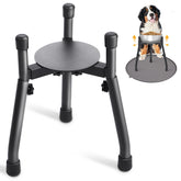 PETINBOX adjustable elevated dog bowl stand showing three height options for comfortable feeding.