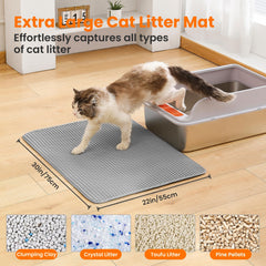 Petinstinct double-layer honeycomb structure top view traps litter for easy cleanup