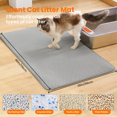 Petinstinct Jumbo Litter Mat double-layer top demonstrates litter trapping