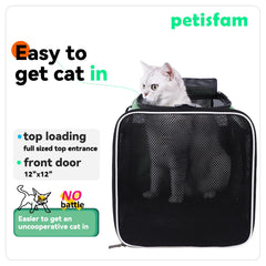 petisfam Easy Load Carrier top view highlighting breathable mesh