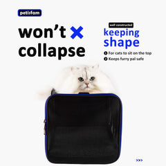 petisfam Easy Load Soft Pet Carrier collapsible-storage shot demonstrates space-saving feature