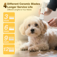 Petium ceramic stainless blades closeup — sharp glide with reduced tugging.