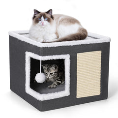 Petizer cat bed private hideaway entrance for a secure, cozy retreat.