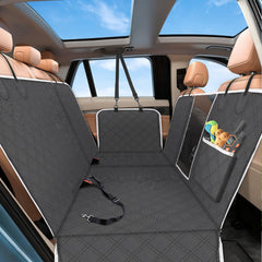 PetJoy five-in-one hammock design protects back seat during road trips with secure, versatile coverage