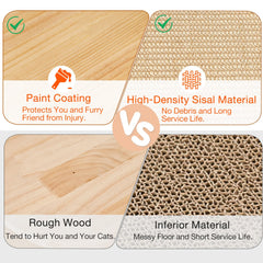 Petjoyi wood base with non-slip stability features.