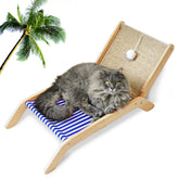 PETKARAY Beach Chair Cat Hammock side view shows elevated indoor lounging comfort.
