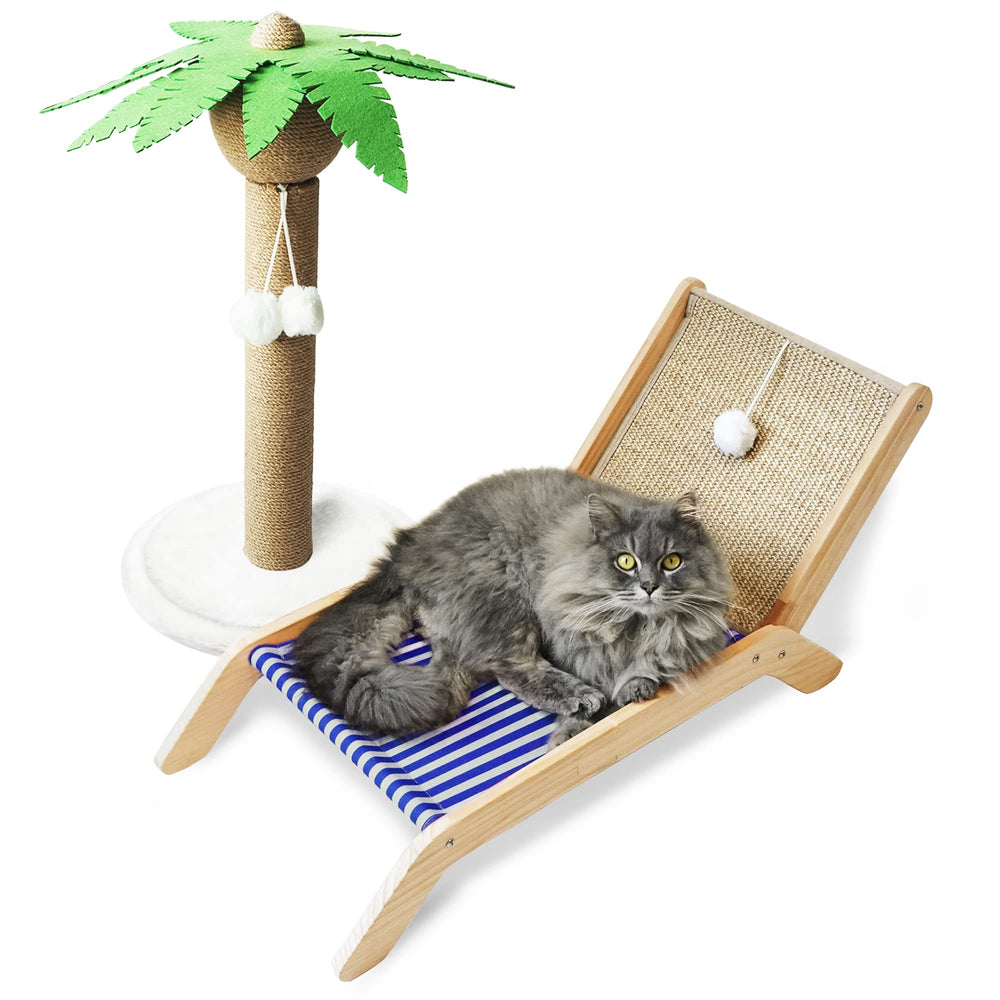 PETKARAY cat hammock beach chair for sunny naps and lounging