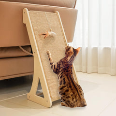 Petkaray cat scratcher with natural sisal mat keeps claws healthy and engaged.