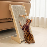 PETKARAY cat scratcher sisal ramp floor view for durable claws and active play